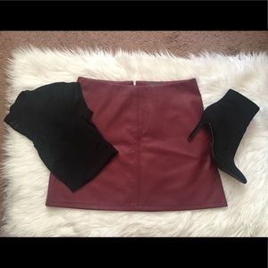 Primark A-line faux leather skirt